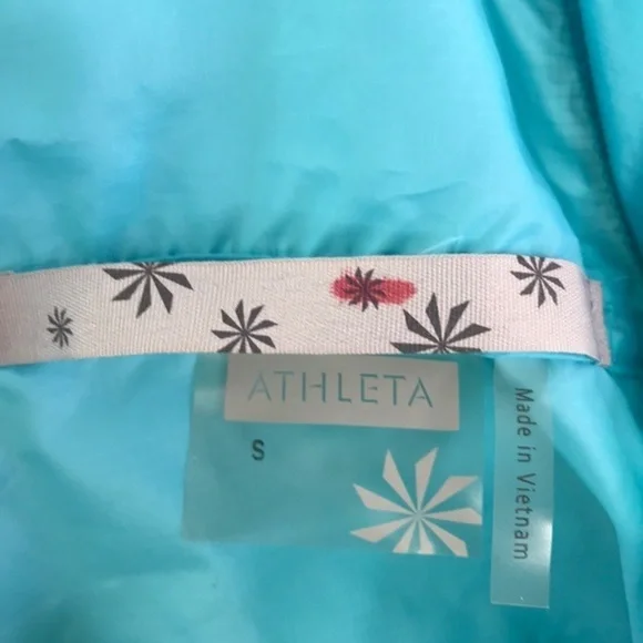 ATHLETA Blue Hooded Lightweight Windbreaker sz S - Picture 7 of 9